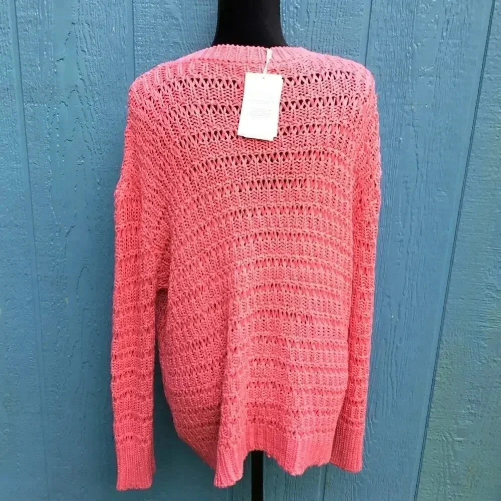 NWT Anine Bing Juliette Loose Knit Pink Sweater S
